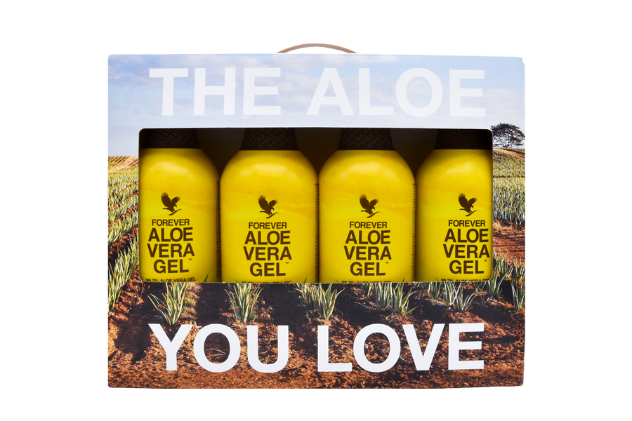 4-Pack Forever Pulpe d’Aloe Vera Nature — 4 × 1 L