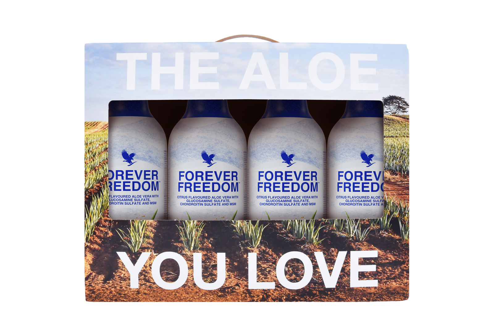 4-Pack Forever Freedom™ — Aloe Vera & mobilité — 4 × 1 L