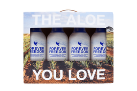 4-Pack Forever Freedom™ — Aloe Vera & mobilité — 4 × 1 L