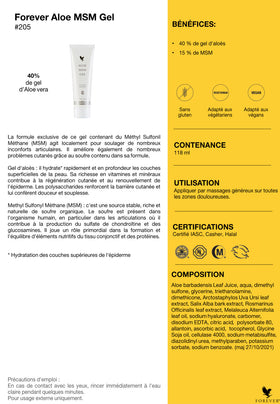 Forever Aloe MSM Gel — Gel de massage à l’Aloe Vera
